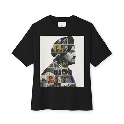 Collage Profile Tee — Vintage Music Portrait T-Shirt