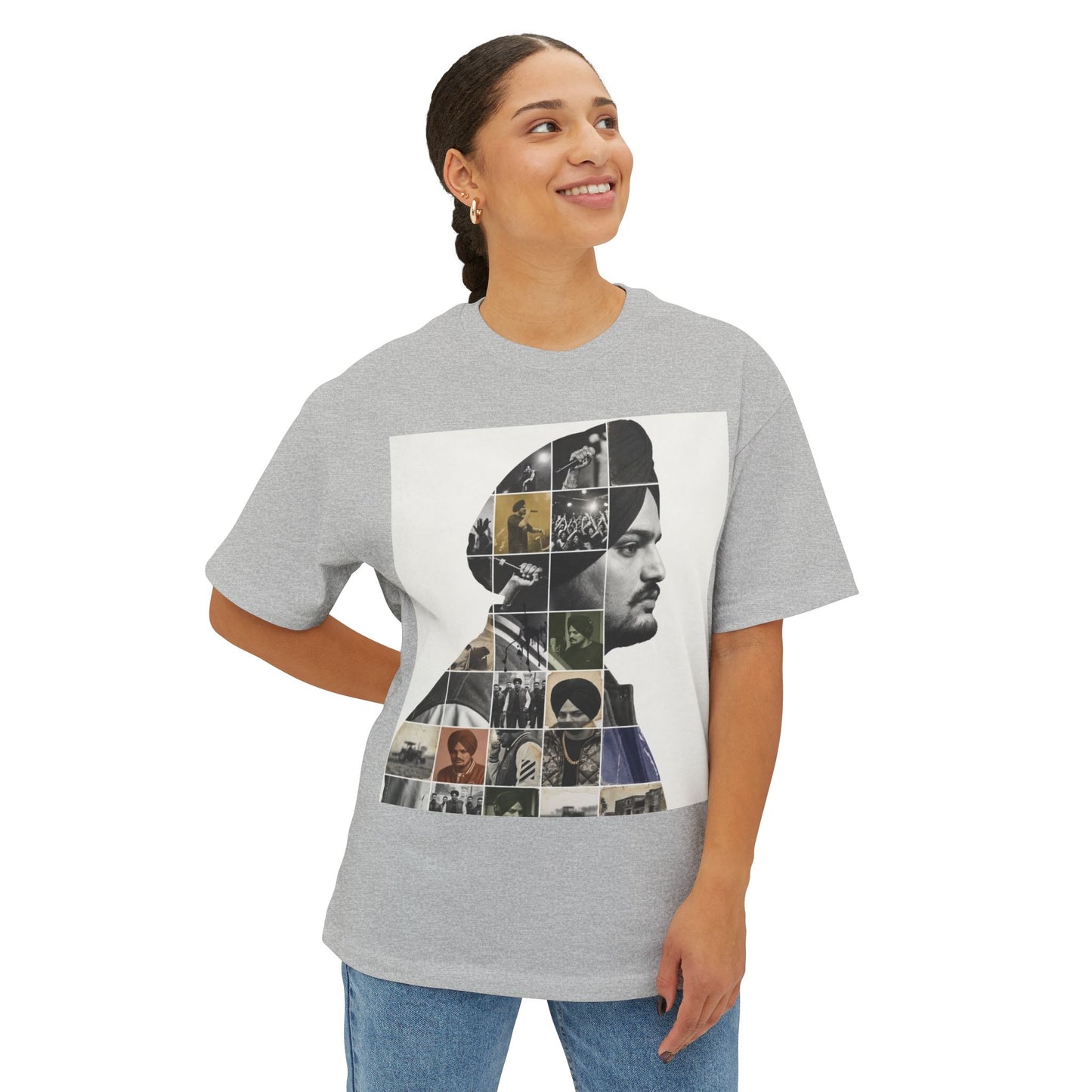 Collage Profile Tee — Vintage Music Portrait T-Shirt